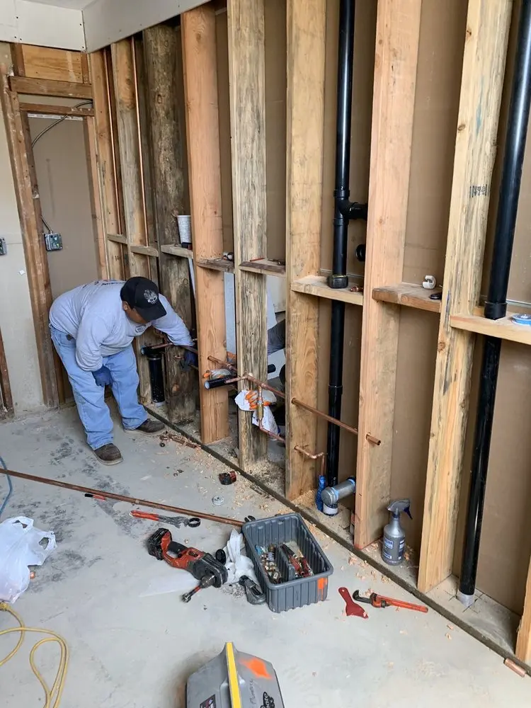 Commercial rough-in plumbing for Water Heater Replacement in Oakhurst Shores